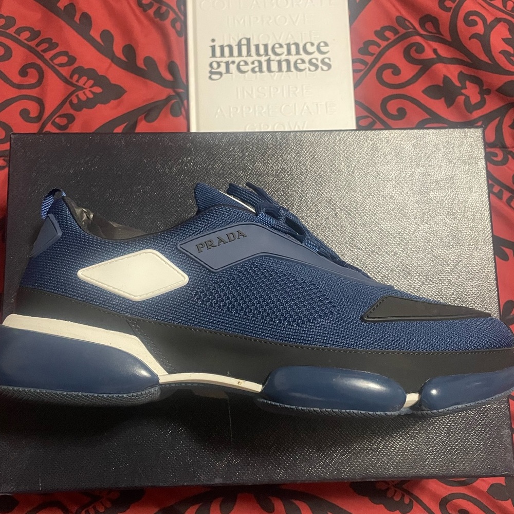 Blue Prada size 9 (US 10) sneakers worn once
